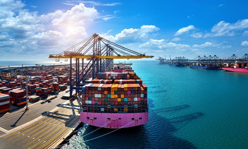 Conteneur ou port de commerce